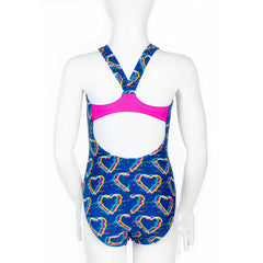 Costum înot fete - Aquarapid LOVY + cadou: cască de înot