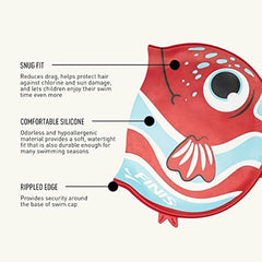 Cască de înot din silicon, copii 3-6 ani, rosu - Finis Angel Fish