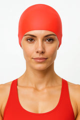 Cască de înot din silicon, copii 7+ ani / adulti, rosu - Suede Surface