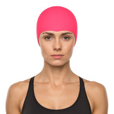 Cască de înot din silicon, copii 7+ ani / adulti, fucsia - Suede Surface
