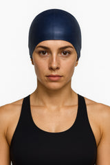 Cască de înot din silicon, copii 7+ ani / adulti, bleumarin