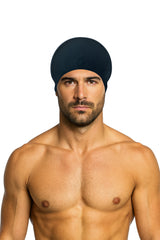 Cască de înot din silicon, copii 7+ ani / adulti, negru - Recycled