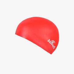 Cască de înot din silicon, copii 7+ ani / adulti, rosu - Jaked Basic