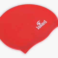 Cască de înot din silicon, copii 7+ ani / adulti, rosu - Jaked Basic