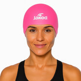Cască de înot din silicon, copii 7+ ani / adulti, roz - Jaked Basic