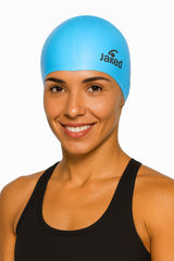 Cască de înot din silicon, copii 7+ ani / adulti, albastru deschis - Jaked Basic