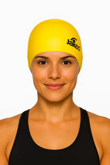 Cască de înot din silicon, copii 7+ ani / adulti, galben - Jaked Basic