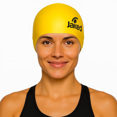 Cască de înot din silicon, copii 7+ ani / adulti, galben - Jaked Basic