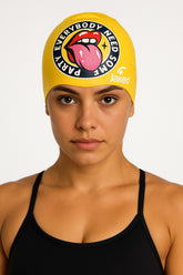 Cască de înot din silicon, copii 7+ ani / adulti, galben - Jaked Party