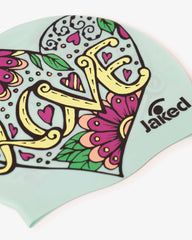 Cască de înot din silicon, copii 7+ ani / adulti, verde deschis - Jaked Loving