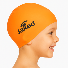 Cască de înot din silicon, copii 3-6 ani, portocaliu - Jaked Basic