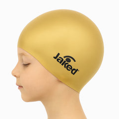 Cască de înot din silicon, copii 3-6 ani, auriu - Jaked Basic