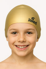 Cască de înot din silicon, copii 3-6 ani, auriu - Jaked Basic