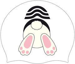 Cască de înot din silicon, copii 7+ ani / adulti, alb - Aquarapid Silbunny