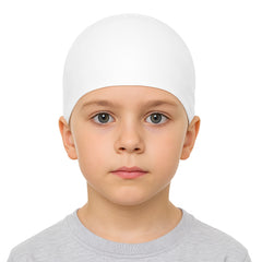 Cască de înot din silicon, copii 3-6 ani, alb