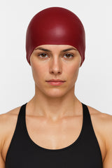 Cască de înot din silicon, copii 7+ ani / adulti, bordo