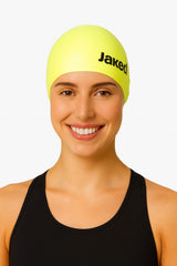 Cască de înot din silicon, copii 7+ ani / adulti, galben fluo - Jaked Bowl