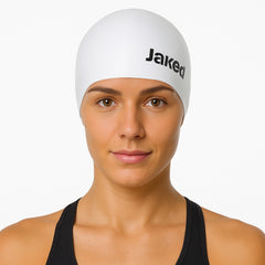 Cască de înot din silicon, copii 7+ ani / adulti, alb - Jaked Bowl