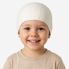 Cască de înot din material textil, copii 3-6 ani, alb