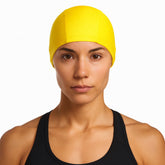 Cască de înot din material textil, copii 7+ ani / adulti, galben