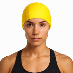 Cască de înot din material textil, copii 7+ ani / adulti, galben