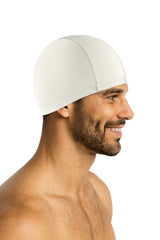 Cască de înot din material textil, copii 7+ ani / adulti, alb