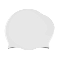 Cască de înot din silicon, copii 7+ ani / adulti, alb - pentru par lung