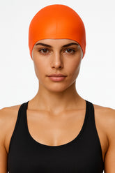 Cască de înot din silicon, copii 7+ ani / adulti, portocaliu