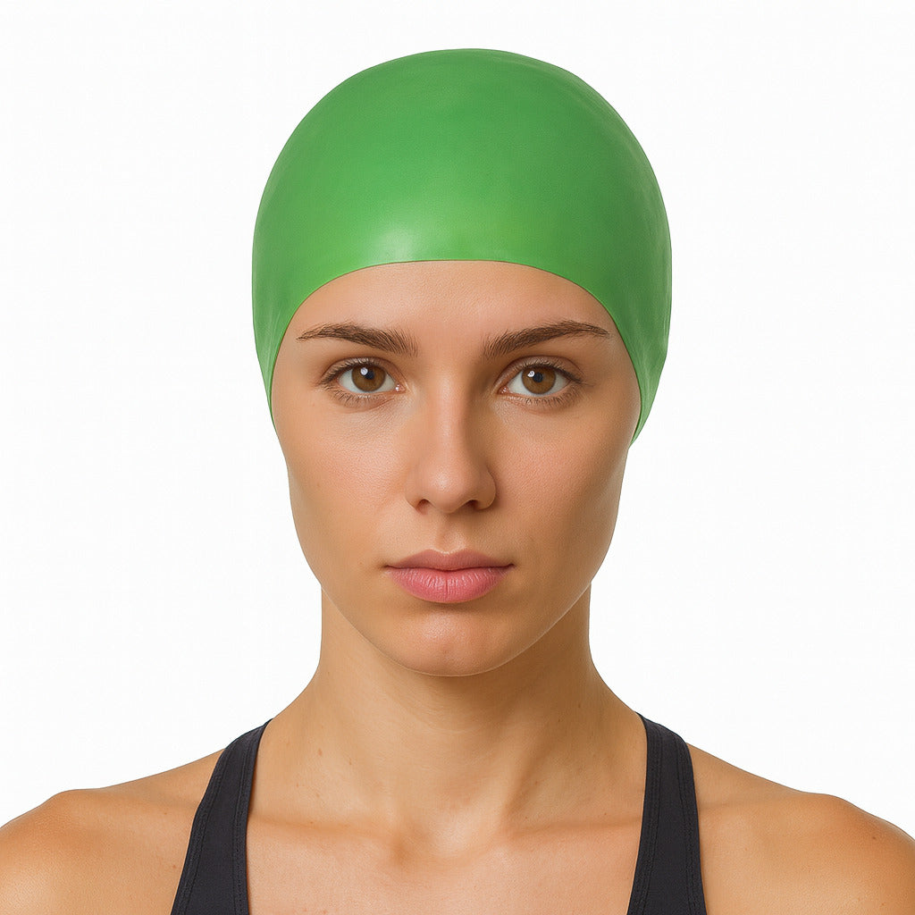 Cască de înot din latex 30gr, copii 7+ ani / adulti, verde deschis