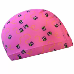 Cască de înot din material textil, copii 3-6 ani, roz - Round Confort Maya