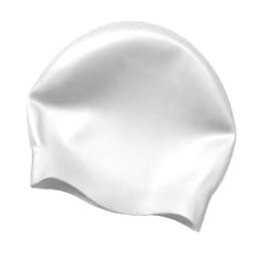 Cască de înot din silicon, copii 7+ ani / adulti, alb - Wrinkle Free