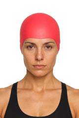 Cască de înot din silicon, copii 7+ ani / adulti, rosu