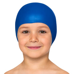 Cască de înot din silicon, copii 3-6 ani, albastru