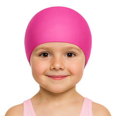 Cască de înot din silicon, copii 3-6 ani, roz