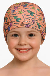 Cască de înot din material textil, copii 3-6 ani, portocaliu - Round Confort Siren