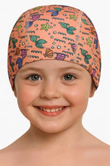 Cască de înot din material textil, copii 3-6 ani, portocaliu - Round Confort Siren