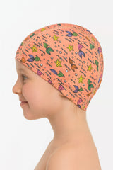 Cască de înot din material textil, copii 3-6 ani, portocaliu - Round Confort Siren