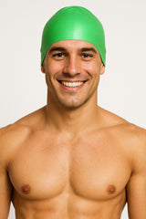 Cască de înot din silicon, copii 7+ ani / adulti, verde - Ultralight