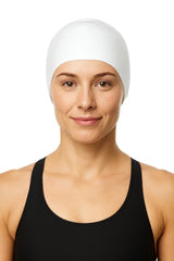 Cască de înot din silicon, copii 7+ ani / adulti, alb - Ultralight