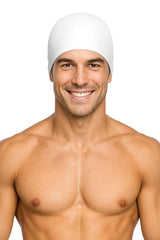 Cască de înot din silicon, copii 7+ ani / adulti, alb - Ultralight