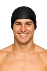 Cască de înot din silicon, copii 7+ ani / adulti, negru - Ultralight