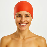 Cască de înot din silicon, copii 7+ ani / adulti, rosu - Ultralight