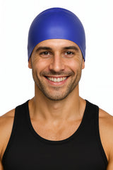 Cască de înot din silicon, copii 7+ ani / adulti, albastru royal - Wrinkle Free