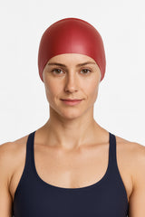 Cască de înot din silicon, copii 7+ ani / adulti, rosu - Wrinkle Free