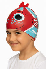 Cască de înot din silicon, copii 3-6 ani, rosu - Finis Angel Fish