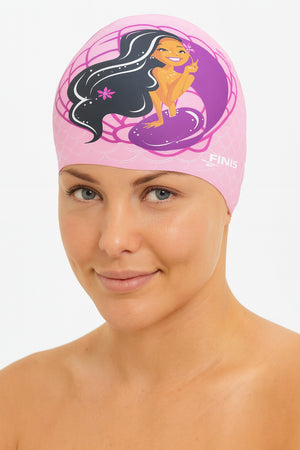 Cască de înot din silicon, copii 7+ ani / adulti, mov lila - Finis Mermaid