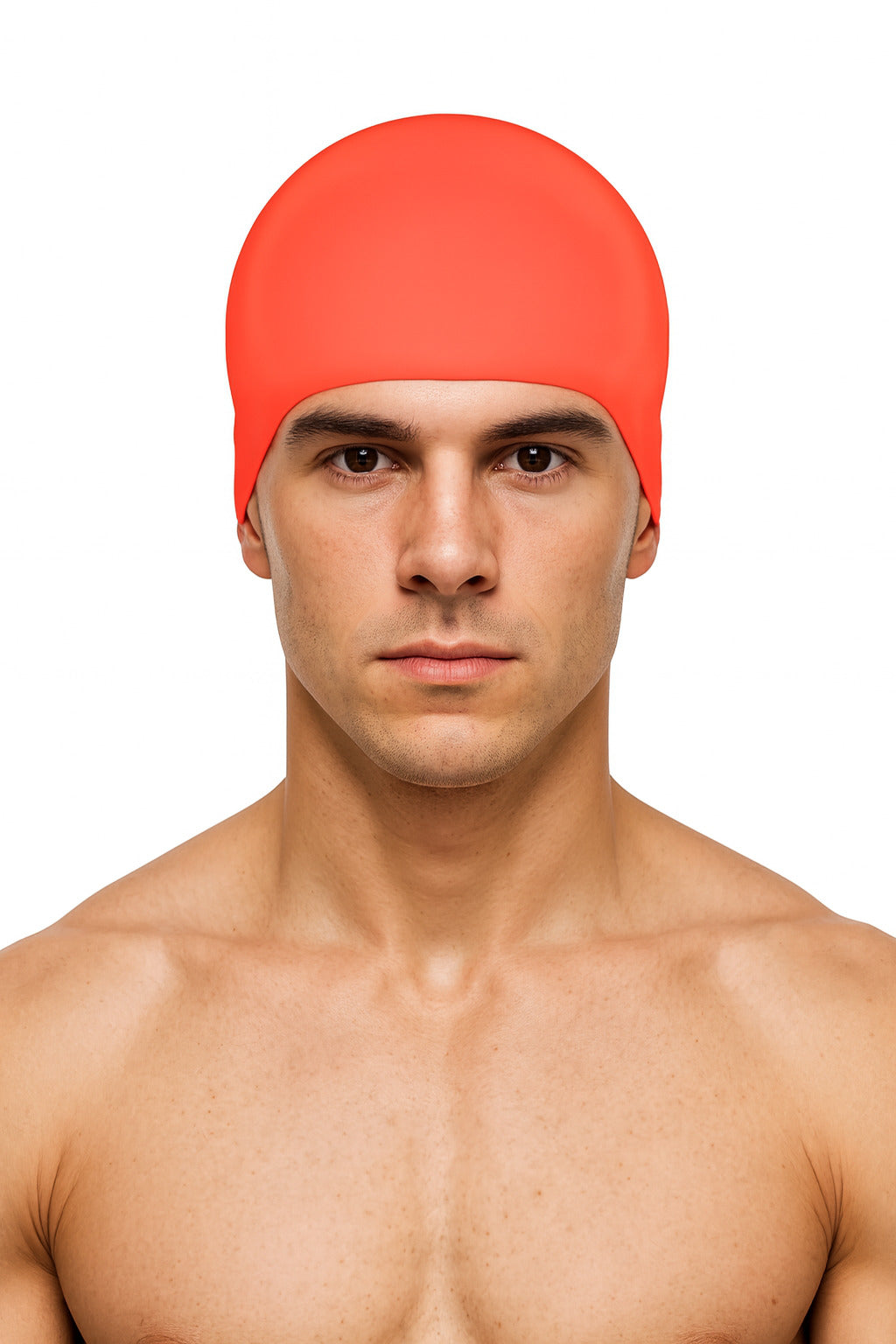 Cască de înot din silicon, copii 7+ ani / adulti, rosu - Suede Surface