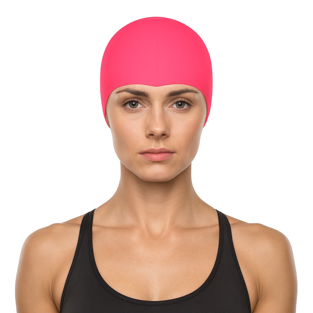 Cască de înot din silicon, copii 7+ ani / adulti, fucsia - Suede Surface