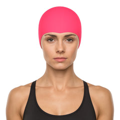 Cască de înot din silicon, copii 7+ ani / adulti, fucsia - Suede Surface