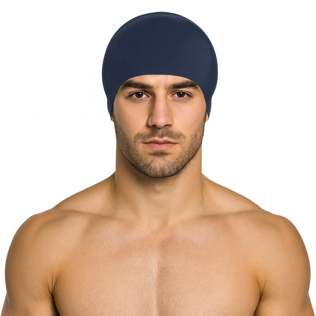 Cască de înot din silicon, copii 7+ ani / adulti, bleumarin